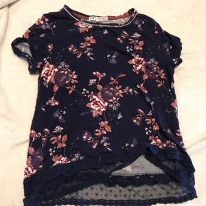 A floral purple shirt